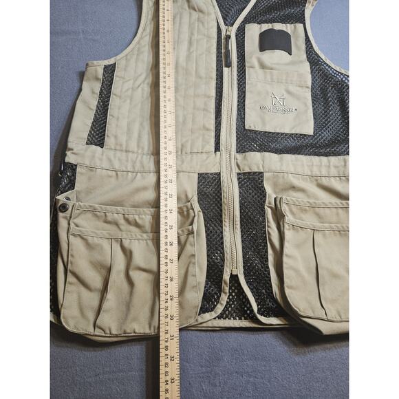 Game Winner Vest Mens M/L Medium Large Khaki Mesh Back Hunting Utility Vest Zip - Picture 11 of 12